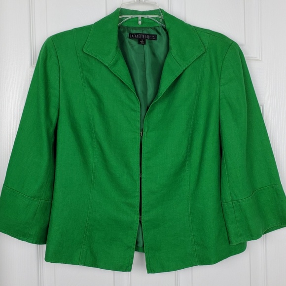 Lafayette 148 New York Jackets & Blazers - Lafayette 148 linen 3/4 sleeve jacket size 6